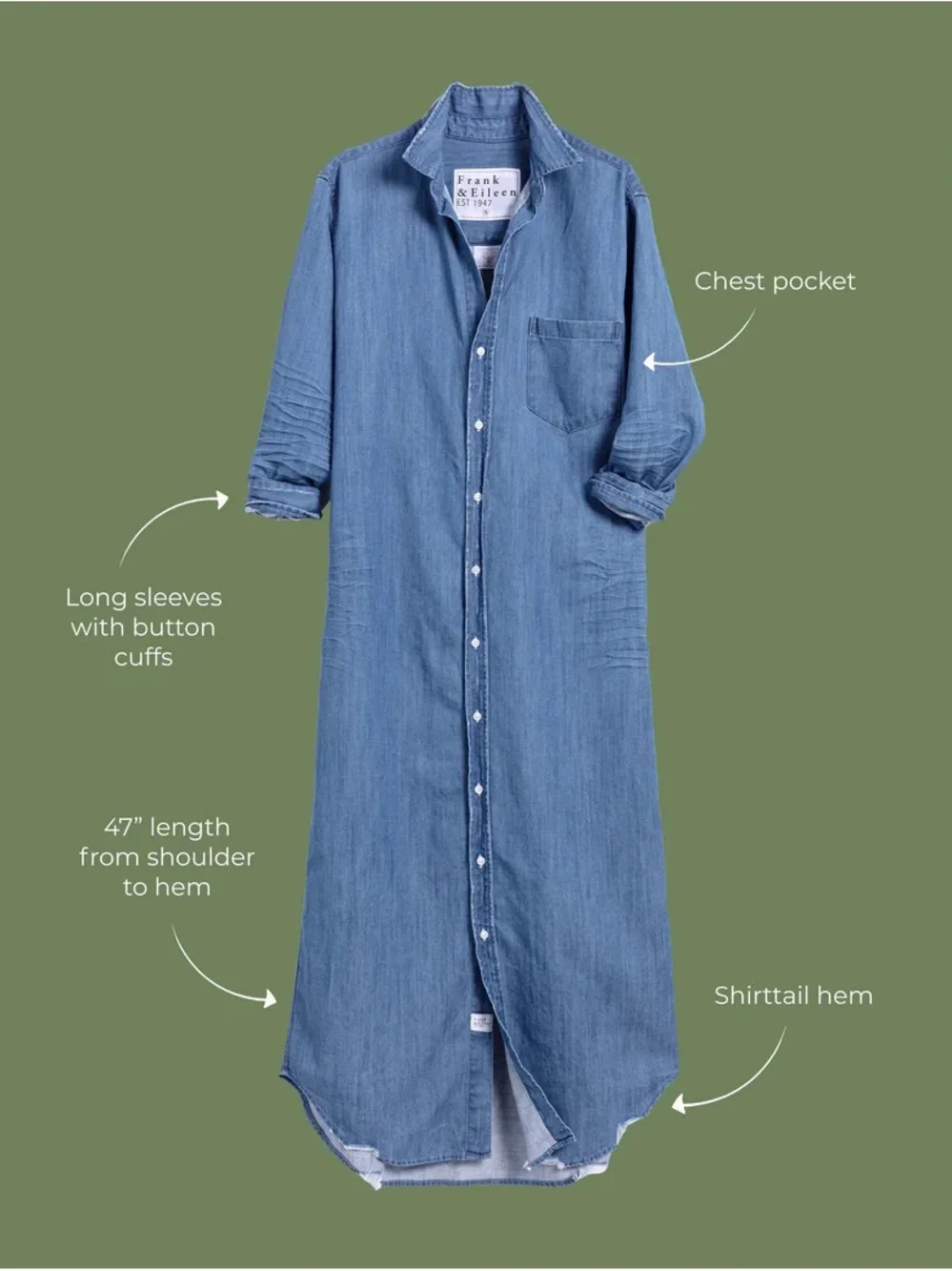 Frank & Eileen Rory Maxi Dress, Small - Picture 3 of 9